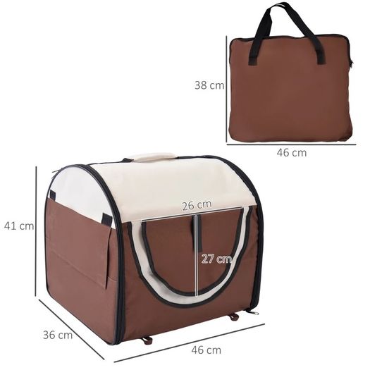 Folding Fabric Soft Pet Crate, 46Lx36Wx41H cm (FREE POSTAGE)