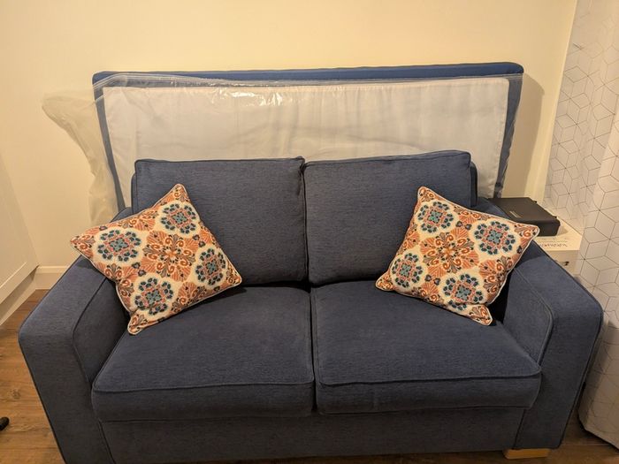 Blue 2 seater Sofa Bed