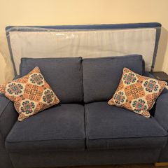 Blue 2 seater Sofa Bed
