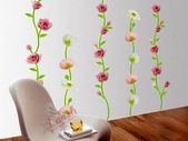 Nice Rose and Poppy Flower Mural Art DIY Decal Wall Stickers