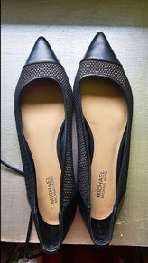 Michael Kors black net pointy flats ballerinas 2.5 35