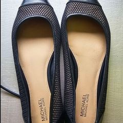 Michael Kors black net pointy flats ballerinas 2.5 35