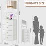 Chest of Drawers with Adjustable Mirror, 2 in 1 Dresser, White 360 Rotating Mirror, 2 in 1 Versatile Free Standing, 4 Drawers, Fitting a Lot in but Take Compact Space Image 2