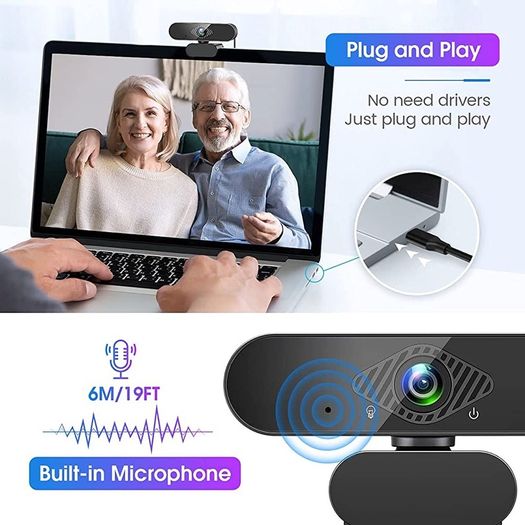 1080P Streaming Webcam with Microphone for PC,MAC, Laptop, Plug and Play Web Camera for Youtube (FREE SHIPPING)