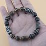 Vintage Himalayan Tibetan Eye Stripe Agate Beads With dotted Decorated Beads Bracelet Image 9