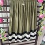 skirt Bnwt relish khaki fine pleat elastic waistband skirt size small Image 9