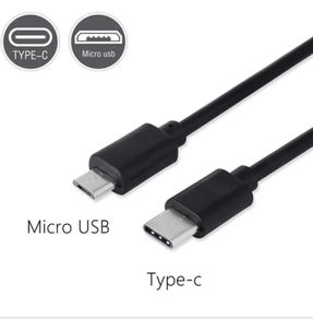 Black 1M Type C USB-C To Micro USB Cable Charger Data OTG Cord Lead