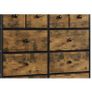 Chest of Drawers, Bedroom Furniture with 10 Large Drawers,Wooden Top & Metal Frame,Storage Drawers for Closet, Living Room, Hallway, Rustic Brown Image 5