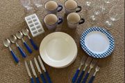 Mixed crockery for Caravaning or Camping