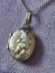 Disney Winnie the Pooh sterling silver locket pendant necklace