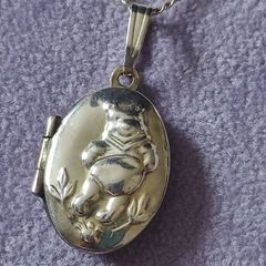 Disney Winnie the Pooh sterling silver locket pendant necklace