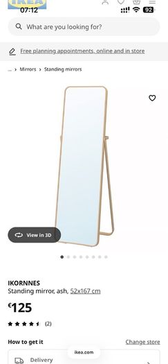 Standing mirror