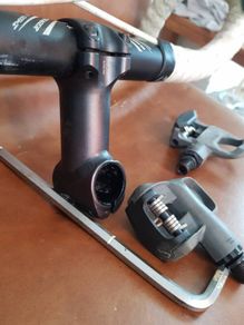 racing  handlebars and pedals