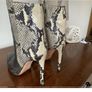 Authentic Paris Texas python snakeskin leather two tone ankle boots 100mm approx. Size 3 Image 6