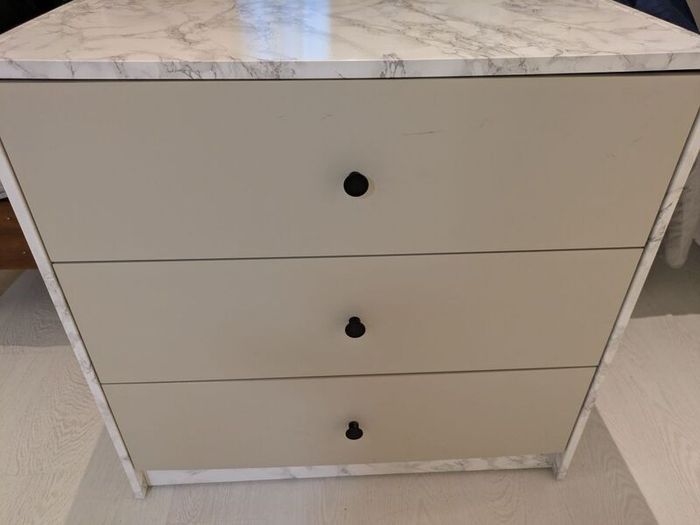 Chest of Drawers - IKEA hack marble effect