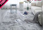 Soft Touch Area Rug Bedroom Anti-Skid Yoga Carpet Shaggy Rugs Fluffy Motley Tie-dye Carpets Light Grey 60 x 120 cm MULTIPLE COLOURS, SIZES AVAILABLE (FREE POSTAGE)