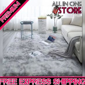 Soft Touch Area Rug Bedroom Anti-Skid Yoga Carpet Shaggy Rugs Fluffy Motley Tie-dye Carpets Light Grey 60 x 120 cm MULTIPLE COLOURS, SIZES AVAILABLE (FREE POSTAGE)