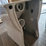 New toilet with seat cover. Height 40cm.length 57cm..width 37cm. Image 3