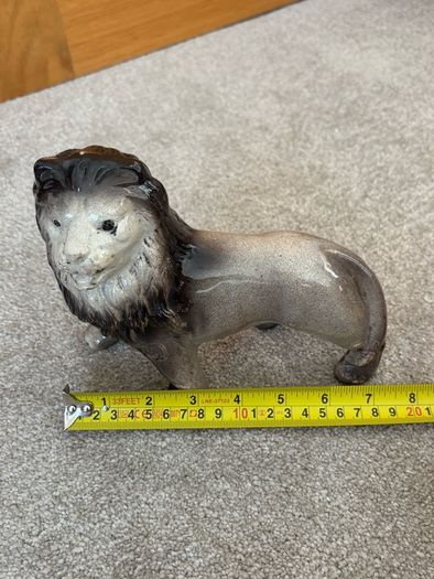 Antique Ceramic Lion Figurine