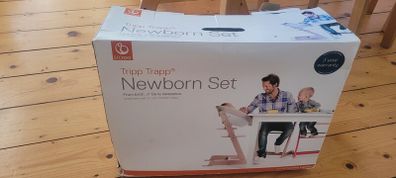 Stokke Tripp Trapp newborn seat, baby set, harness and tray