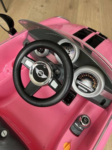 Electric Pink Mini Cooper Ride-On Car 6V