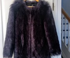 Unreal Fur faux fur coat midnight size XS