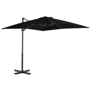 Cantilever Umbrella with Aluminium Pole Black