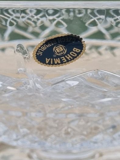 Bohemian crystal pedestal bowl