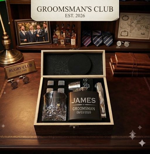 Personalised Groomsman Whiskey Gift Sets
