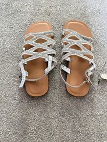 next silver sandals