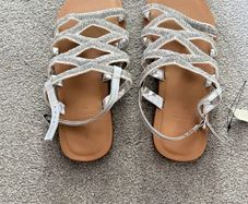 next silver sandals
