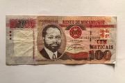 2006 Mozambique 100 Meticais Note