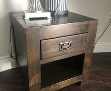Solid Wood Lamp Table with Drawer - Side Table - Occasional Table - Bedside Locker