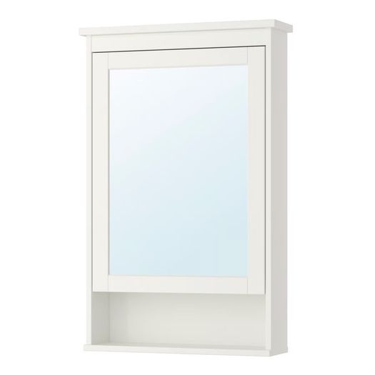 HEMNES Mirror cabinet with 1 door, white, 63x16x98 cm