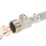 Flexible Tap Connector with Isolating Valve 15mm x 1/2" x 30cm Image 2