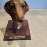 Lovely Dachshund resin head figurine hand painted. Image 4