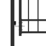 Fence Gate with Spikes Steel 100x200 cm Black Image 3