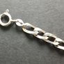 925 Silver - Flat Curb Chain Bracelet Image 4