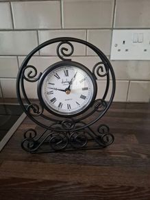 Wrought Iron Clock and Photo Frame
