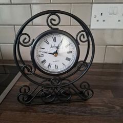 Wrought Iron Clock and Photo Frame