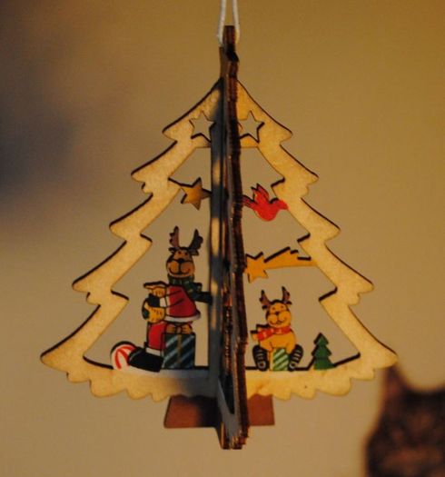 Christmas Decoration. 3D Xmas Tree Pendant