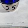 Silver Plate 25 Th Anniversary With The Blue Glass Insert Image 2
