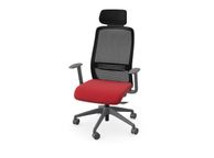 main image for ad NV High Back Swivel Mesh Chair Grey Frame with adjustable arms and headrest