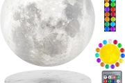 Levitating Moon Lamp -5.9inch Floating 16 Colors Moon Lamp -3D Printed Magnetic Levitation Night Light for Home Decor, Remote Control &amp; Brightness Adjustable - Birthday Gifts for Lover Friends