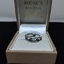 18ct white gold diamond and emerald dress ring Image 8