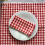 Napkins. Checkered napkins. Little hearts on gingham background. Set of 4,6,8 Image 4