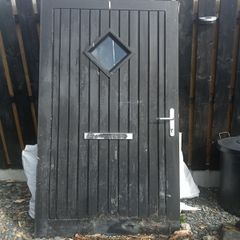 Solid oak door.