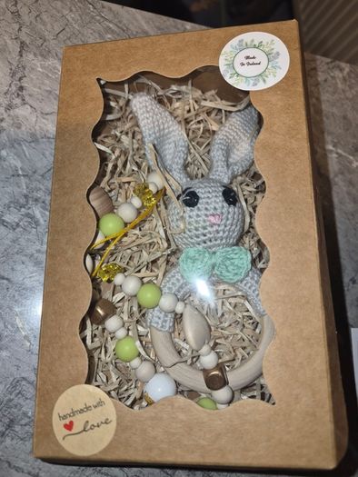 All handmade  Rattle & soother chain 15 each