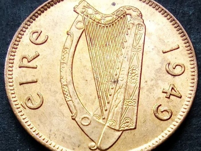 [#499] - Ireland 1949 | Irish 1/4d | Farthing | Woodcock | KM.9 | UNC