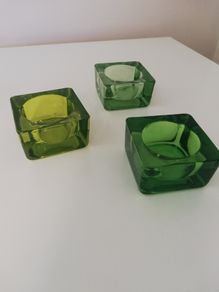 3 glass tea light holders from next